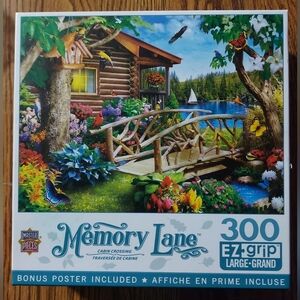 Master Pieces Memory Lane "Cabin Crossing" - 300 EZ Grip Large Puzzle Pieces